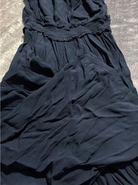 LOFT Navy Blue Strapless Jumpsuit